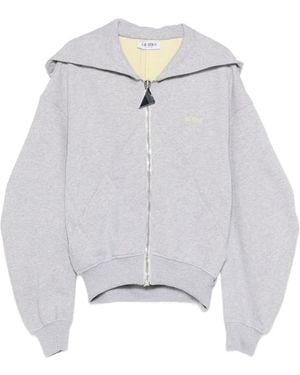 The Attico Zip-Up Hoodie - White