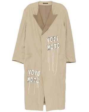 Yohji Yamamoto Single-Breasted Coat - Natural