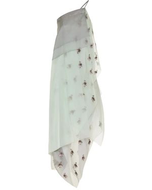 Fendi Abito Asimmetrico Con Paillettes - Bianco