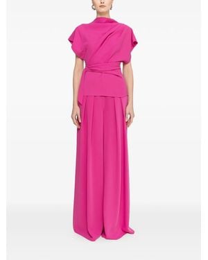 Nissa High-Rise Palazzo Trousers - Pink