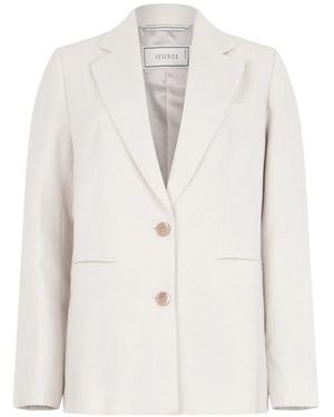 Peserico Blazer Monopetto Gessato - Bianco