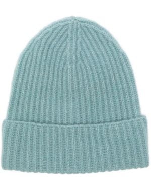 Roberto Collina Ribbed Beanie - Blue