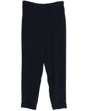P.A.R.O.S.H. Cady Cuffed Trousers - Blue
