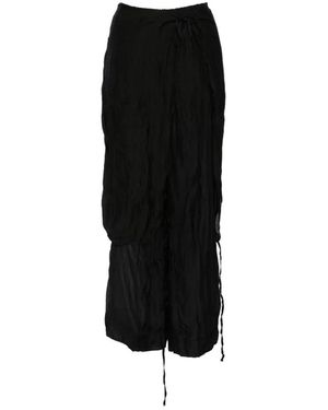 LA PISCINE Drawstring Trousers - Black