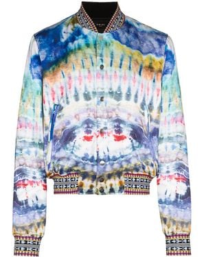 Amiri Tie-Dye Bomber Jacket - Blue