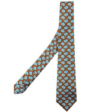 Kiton Paisley-Print Tie - Brown