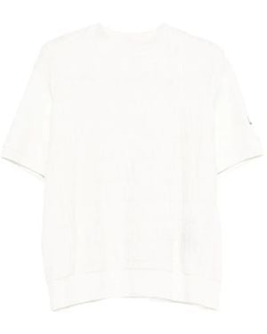 Pmds Branding Textured Short-Sleeve T-Shirt - White
