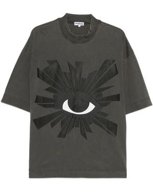 House of Errors Graphic-Print High-Neck T-Shirt - Black
