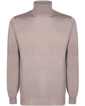 Dell'Oglio Roll-Neck Knitted Jumper - Grey