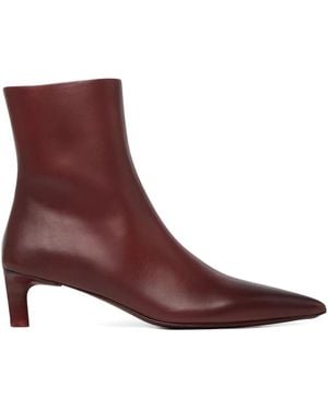Marsèll Aculeo Basalt Pointed-Toe Kitten-Heel Boots - Brown