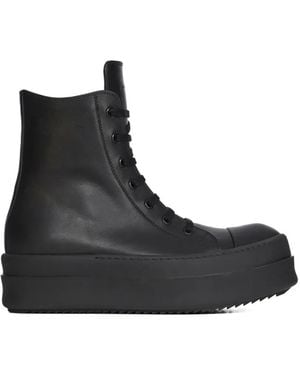 Rick Owens Megabumper Leather Trainers - Black