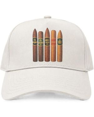 Melt Cigar-Print Cap - White