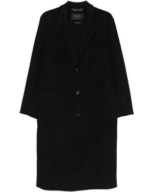 Paltò Single-Breasted Wool Coat - Black