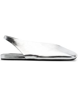Jil Sander Ballerine Con Punta Quadrata - Bianco