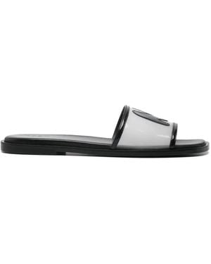 MSGM Logo Mules - White