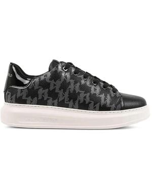 Karl Lagerfeld Sneakers Met Plateauzool En Patroon - Zwart