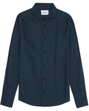 NN07 Linen Shirt - Blue