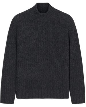 Closed Ribbed-Knit Sweater - Blue