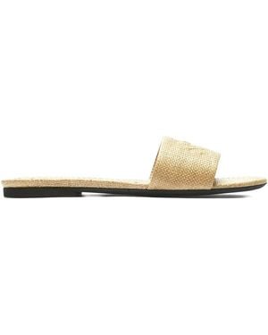 N°21 Logo-Embossed Sandals - White