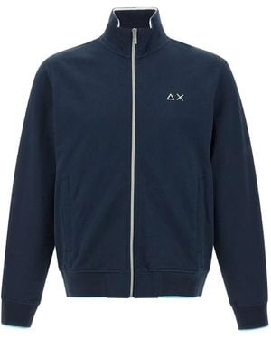 Sun 68 Sweater Met Rits - Blauw