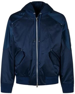 Moose Knuckles Hooded Zip-Up Jacket - Blue