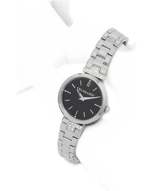 Trussardi Crystal-Embellished 30Mm Watch - White