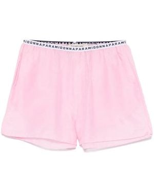 Paramidonna Silk Beach Shorts - Pink