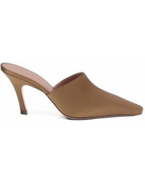 AMINA MUADDI Pointed-Toe Mules - Brown