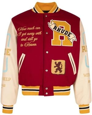 Rhude Le Valley Varsity Jacket - Pink