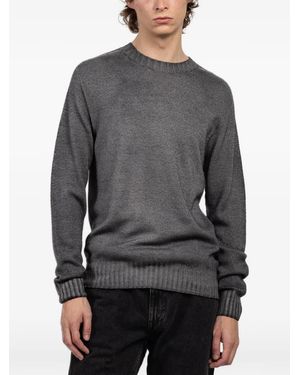 Fradi Gerippter Pullover - Grau