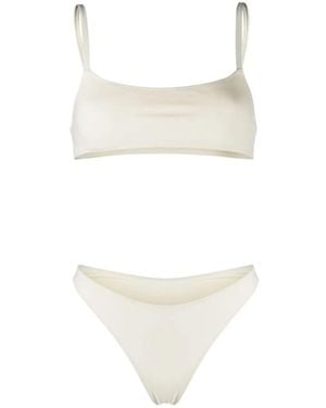 Lido Bikini Con Cuello Cuadrado - Blanco