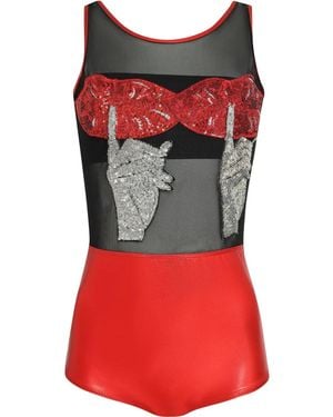 Brigitte Bardot Shiu Carnaval/Festival Bodysuit - Red