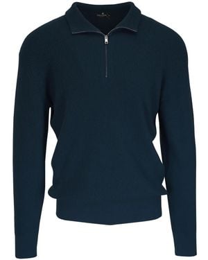 ZEGNA Pullover Mit Reißverschluss - Blau