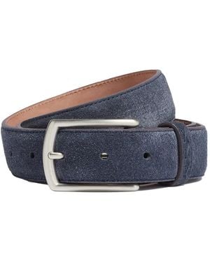 ZEGNA Cinturón de ante con hebilla - Azul