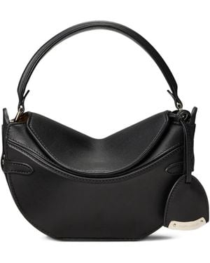 Ralph Lauren Mini Sac À Main En Cuir - Noir