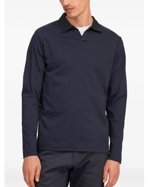 NN07 Paul Open-Collar Long-Sleeve T-Shirt - Blue