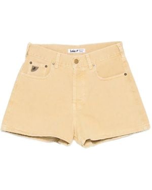 Lois Embroidered Shorts - Natural
