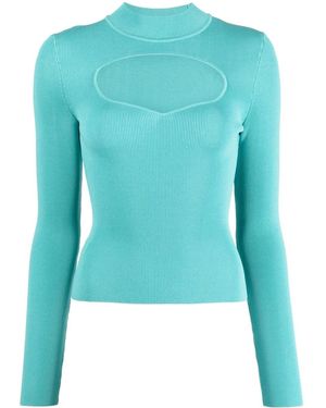 STAUD Cara Cut-Out Detail Top - Blue