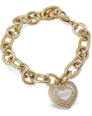 Guess Mop And Crystals Heart - Metallic