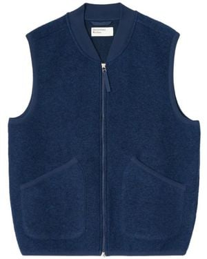 Universal Works Zip-Up Waistcoat - Blue