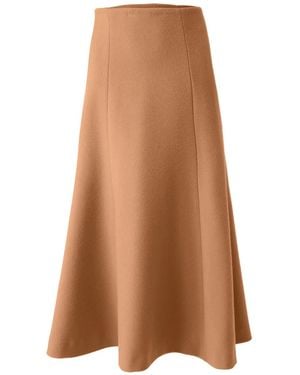 Carolina Herrera Wool Midi Skirt - Brown