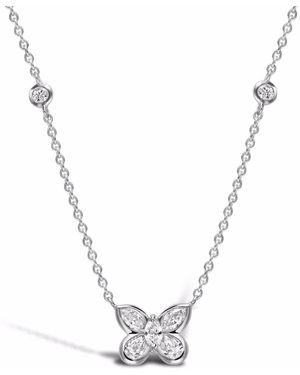 Pragnell Butterfly ダイヤモンド ペンダントネックレス 18kホワイトゴールド