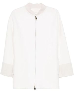 Manzoni 24 Long-Sleeve Zip-Front Coat - White