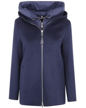 Seventy Hooded Zip-Up Coat - Blue