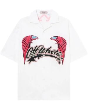 Off-White c/o Virgil Abloh Double Eagle Bowling Shirt - White