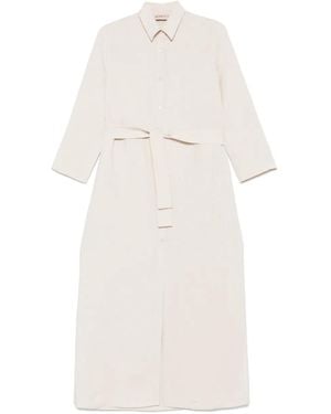 Blanca Vita Linen Midi Dress - White