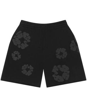 DENIM TEARS Mono Wreath Shorts - Black