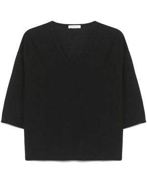 Zanone Fine-Knit Top - Black