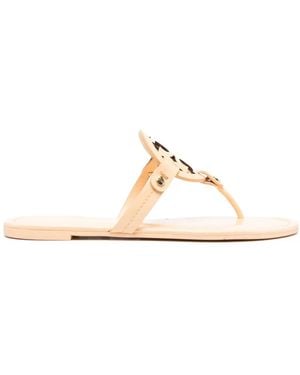Tory Burch Sandalo Infradito 'Miller' Con Logo Tono Su Tono - Neutro