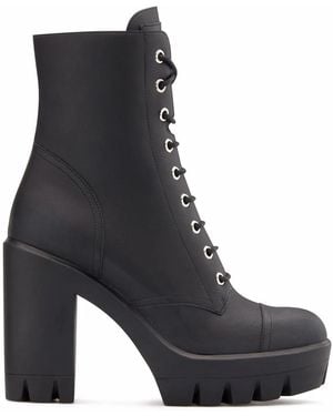 Giuseppe Zanotti Camille Lace-Up Cargo Boots - Black